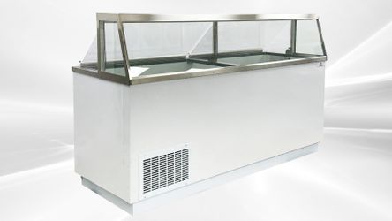 NSF 88 inches White Deluxe Ice Cream Dipping Cabinet DPC88HC