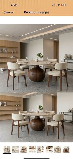 42” Modern Round Di ning Set  ✨