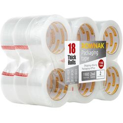 Clear Packing Tape 18 Rolls - Heavy Duty Packaging Tape 2.0mil Thick