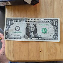 2017A Washington $1 Dollar Star NOTE