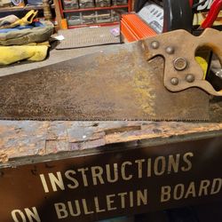 Vintage Wooden Handle Saw