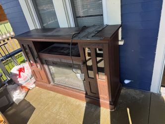 Tv entertainment center with fireplace