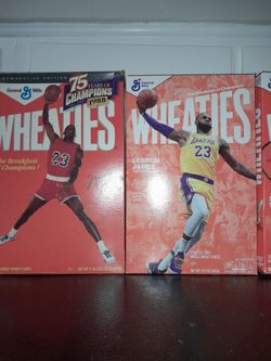 MJ And LBJ Wheatie Boxes Both