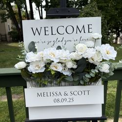 Floral Box For wedding Signage