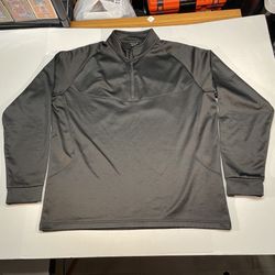 Tesla Sweatshirt Mock Neck Quarter Zip Black Pullover Mens Size 2XL