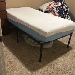 Memory foam mattress with base