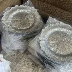 Glass Charger Plates 53 Pcs