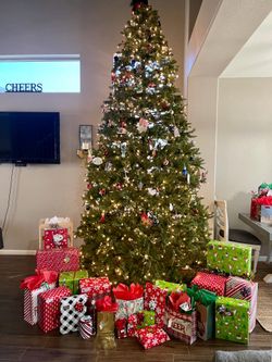 12’ tall pre lite Christmas tree