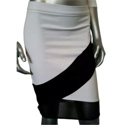 🆕 BEBE PONTE AND MESH PENCIL SKIRT 🔥