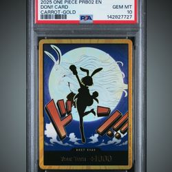 One Piece Card Game TCG PRB02 Carrot Gold Don!! PSA 10