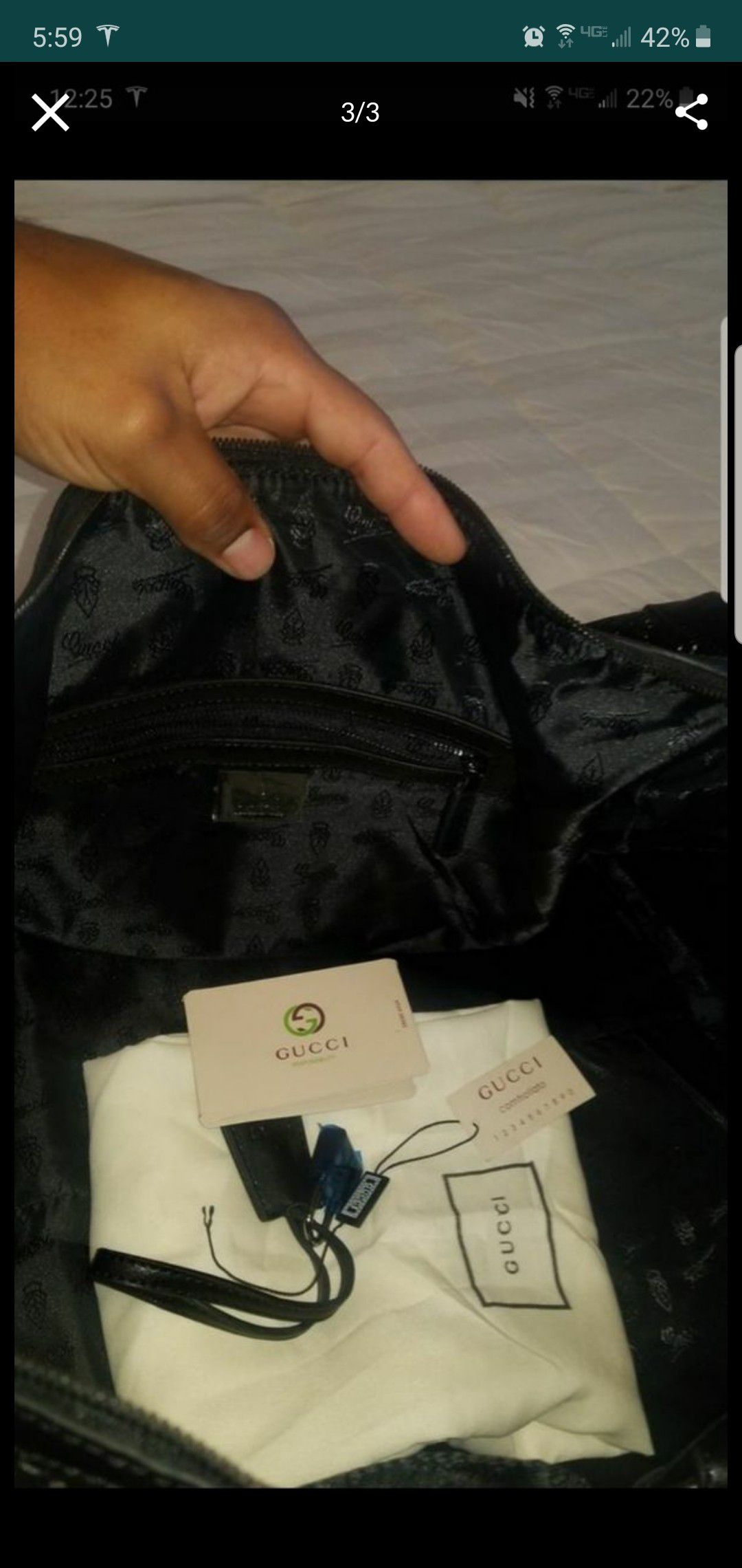 Giving away Gucci Signature Duffle Bag