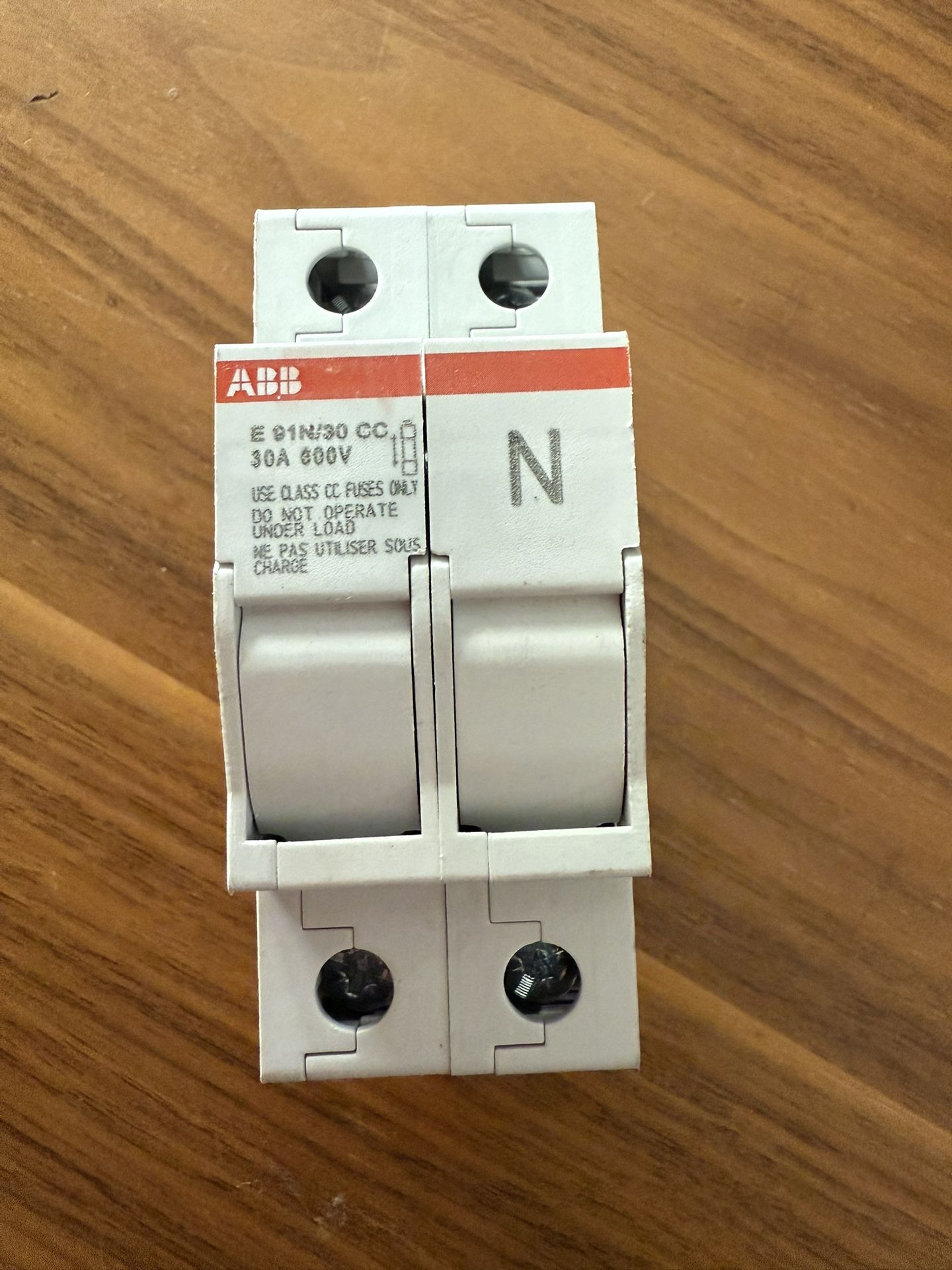 ABB 2-Pole Fuse Holder – E91N/30CC, 30A 600V – Brand New