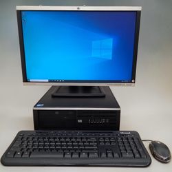 HP Full HD PC Desktop / Windows 10 Pro / WiFi / CD-DVD / USB / 24” monitor / Keyboard & mice