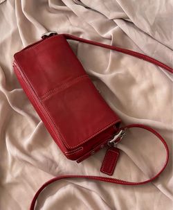 RARE Vintage Coach Legacy Mini Flap Crossbody in Red