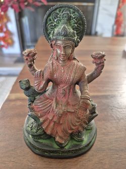 Goddess Lakshmi In Brass Handmade 