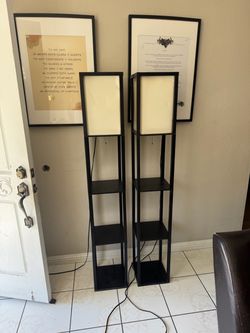 Lamp with shelves