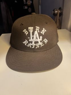 born x raised brown fitted 7 1/8