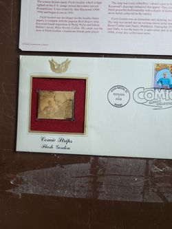 Comic Strips Flash Gordan Gold Stamp