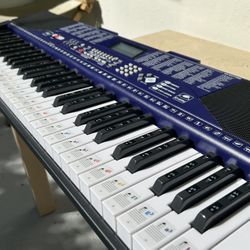 61-Key Beginners Electronic Keyboard Piano Set w/ Lighted Keys