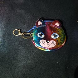 Rainbow Tiger Keychain Purse