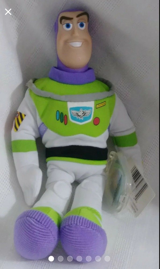 MATTEL Disney Pixar Toy Story 2 BUZZ LIGHTYEAR STAR BEAN Plush Doll