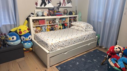 Twin Bed with Book Case & Trundle