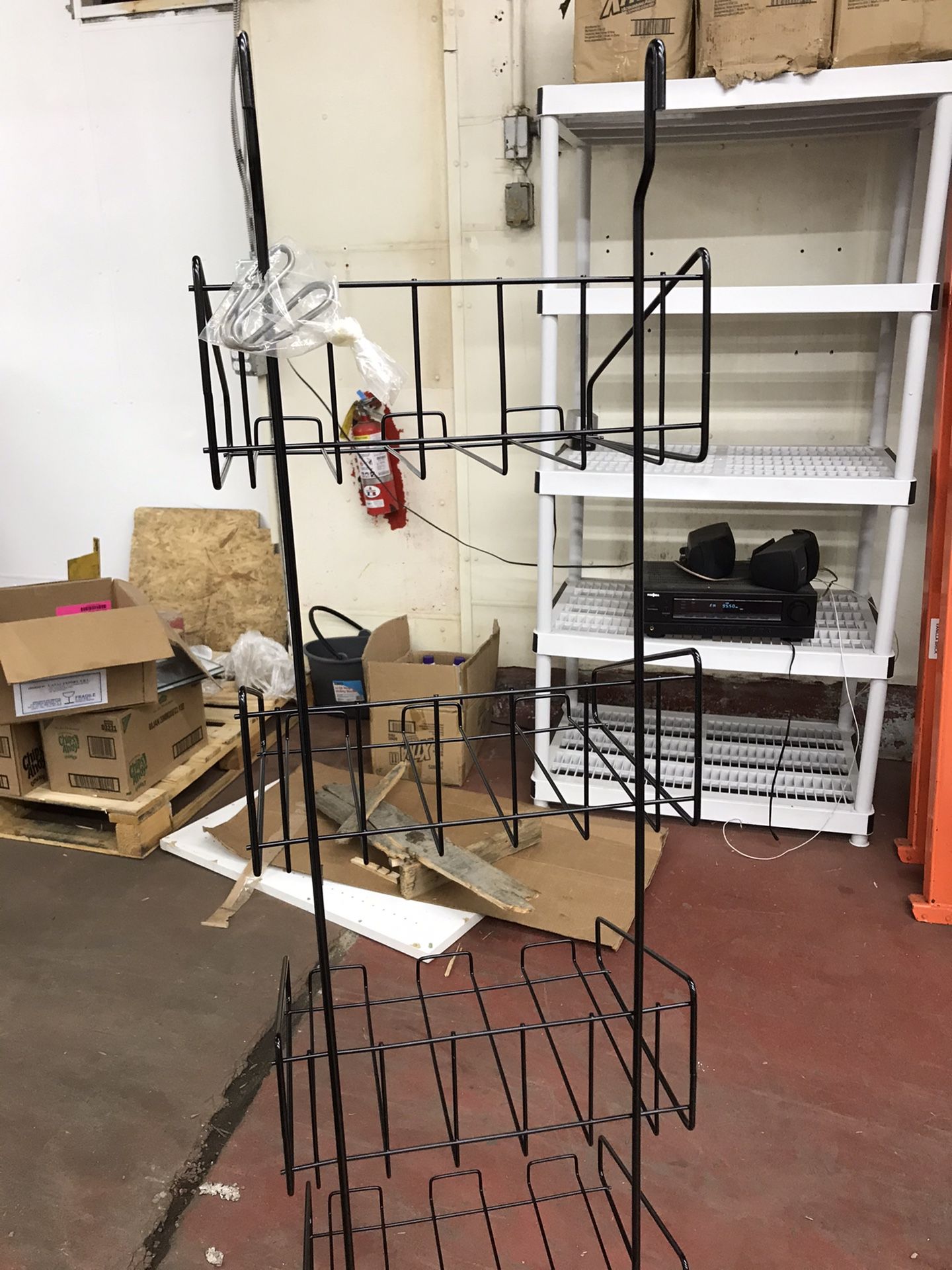 Metal shelves