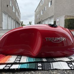 Triumph Motorcycle Fuel Tank Red