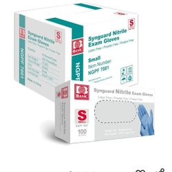 Basic Medical Blue Nitrile Exam Gloves - Latex-Free & Powder-Free - NGPF 7001(Case of 1,000), Small