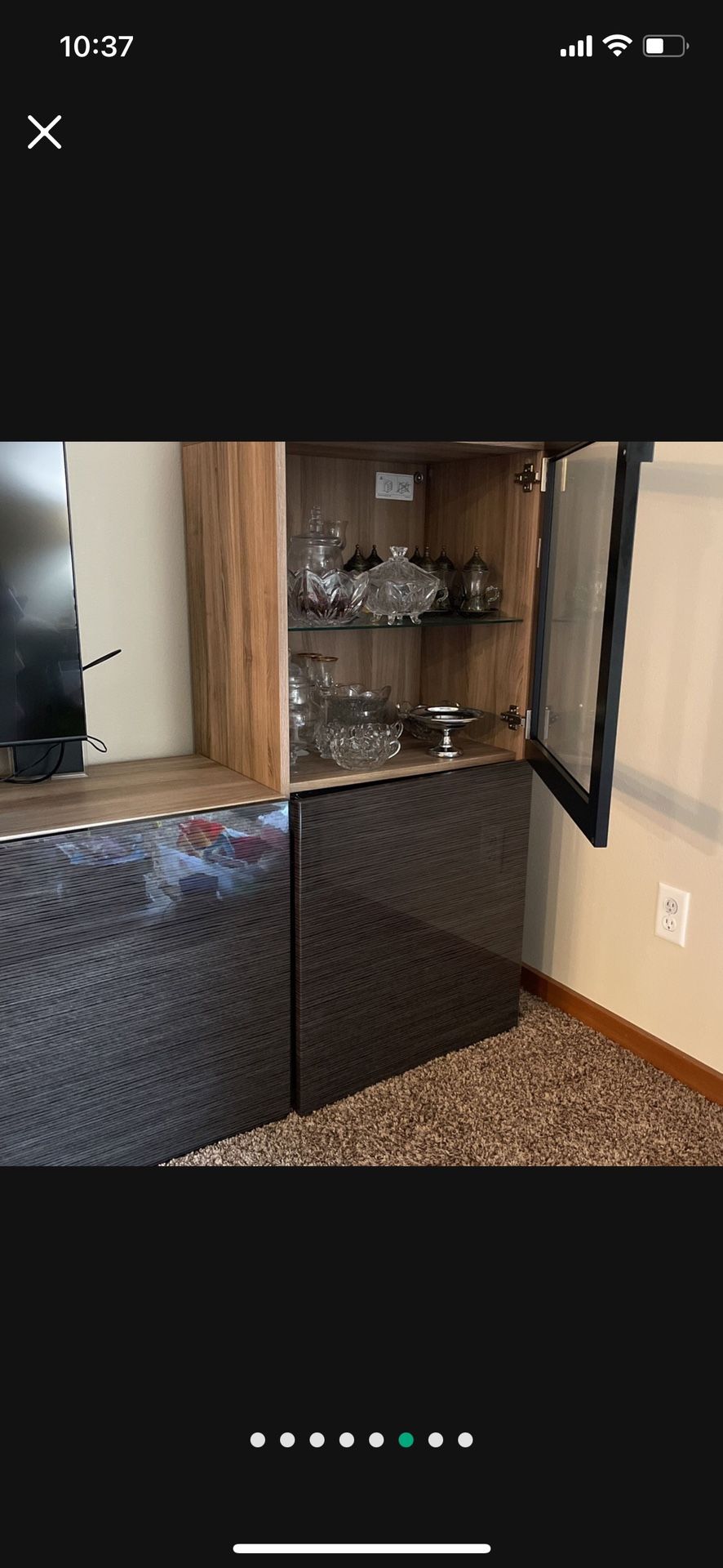 Tv Stand With Two Side Storage 