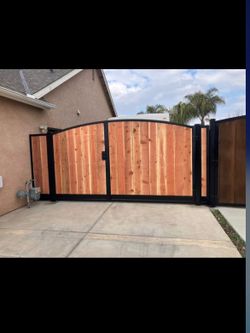 Iron and wood gates