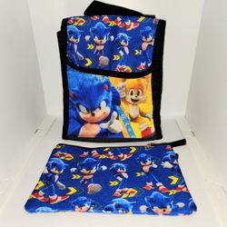 Sonic the hedgehog 2 lunch tote bag and pencil pouch ... Sonic and Tails 