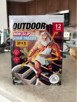 THUNDER GRIP Outdoor Stair Treads - Non Slip 30" x 6"