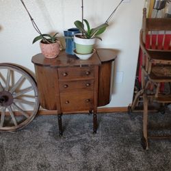 Antique Martha Washington Sewing Table In Good Shape 