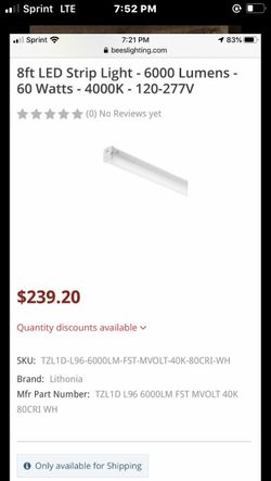 LED lights 8 foot long