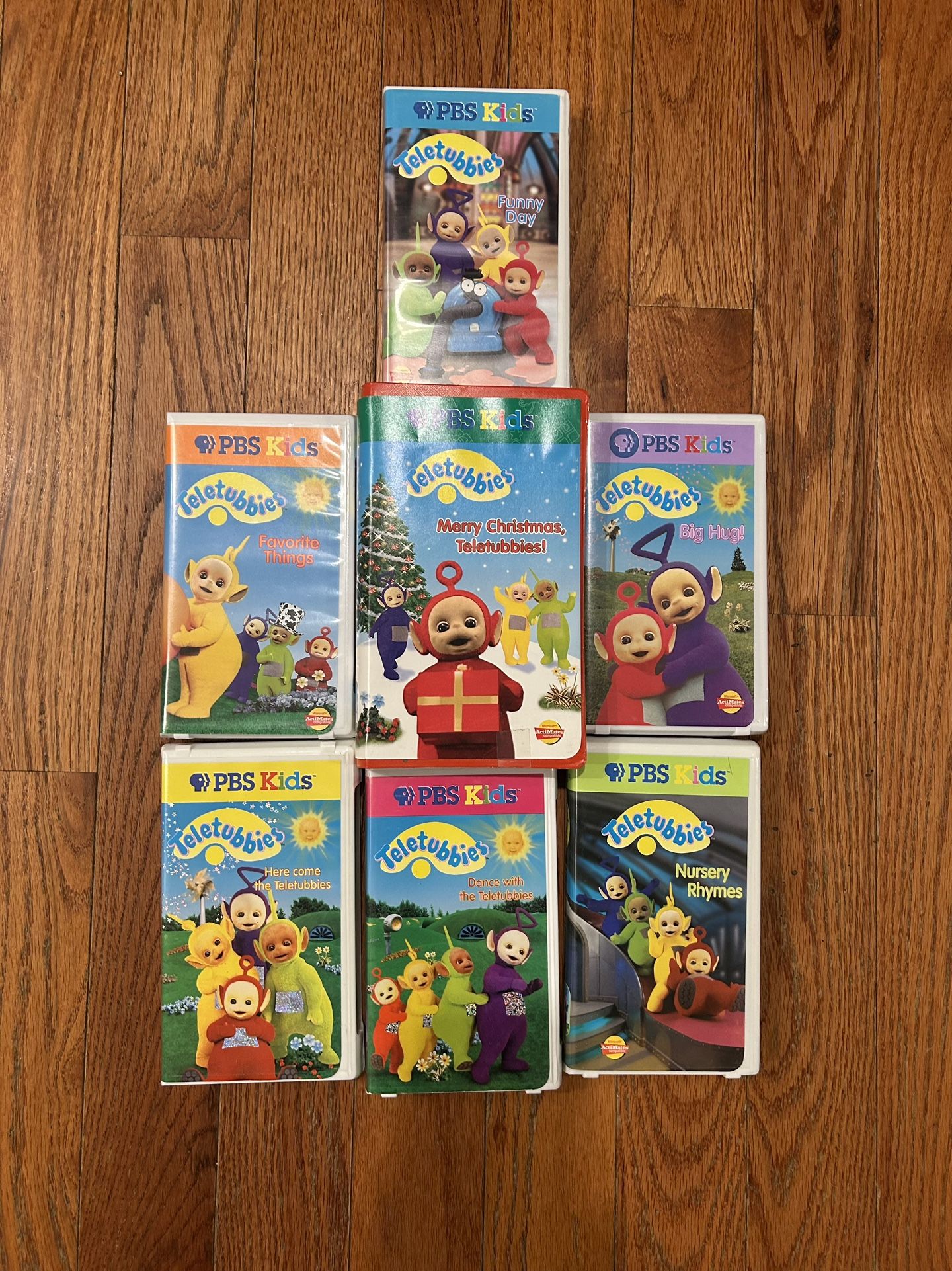 Teletubbies VHS Tapes Lot 7 PBS Kids Christmas, Favorite Things, Nursery Rhymes