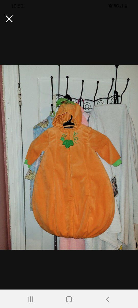 Pumpkin Costume 0-6 Months 