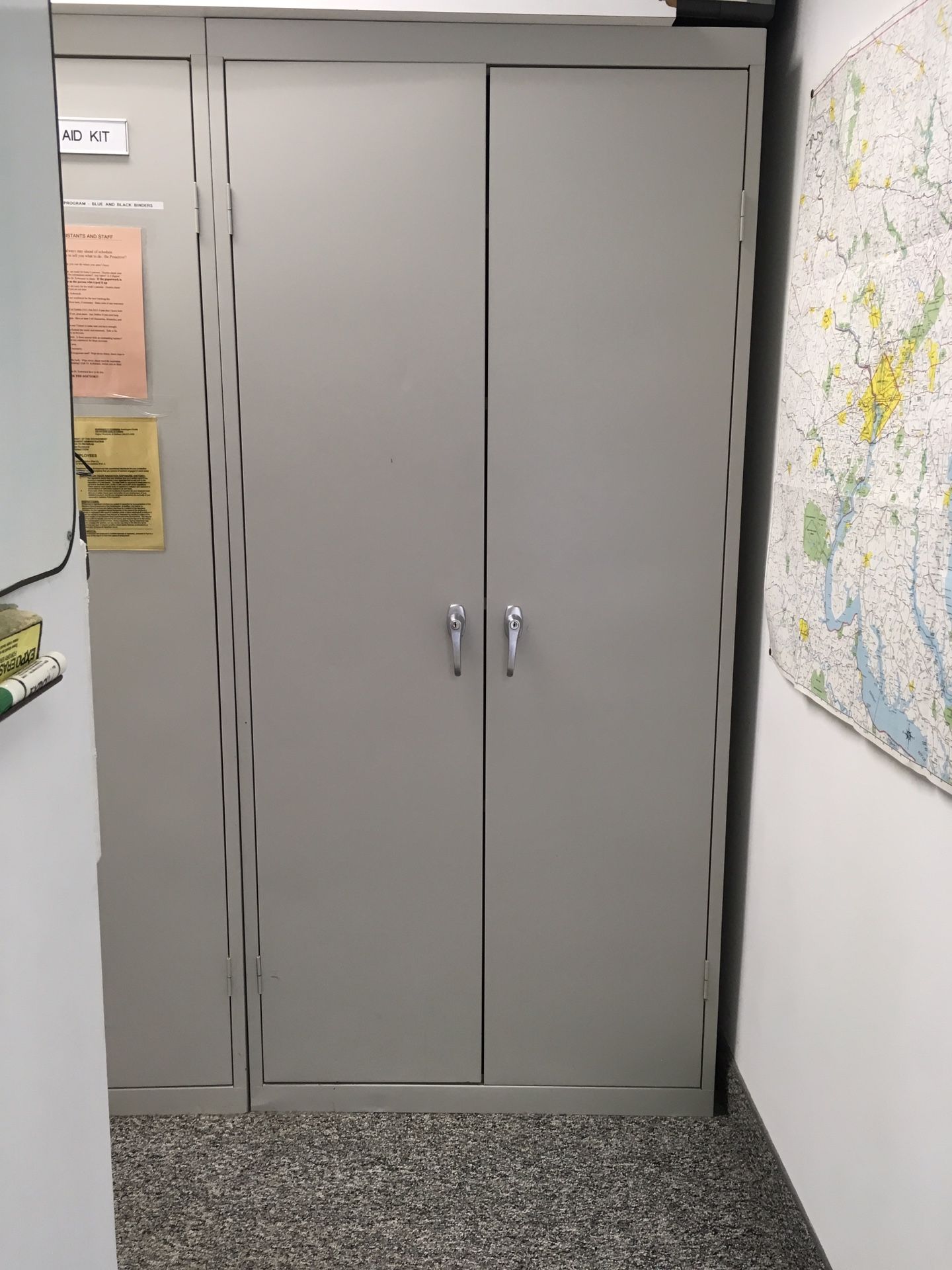Storage cabinets w/ 4 adjustable shelves, Gray