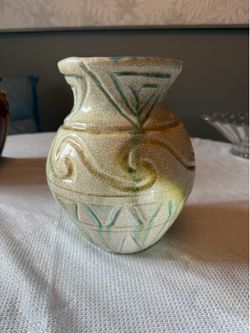 Crackled Glazed studio pottery vase