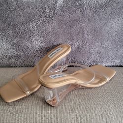 Steve Madden Clear Wedges 8.5