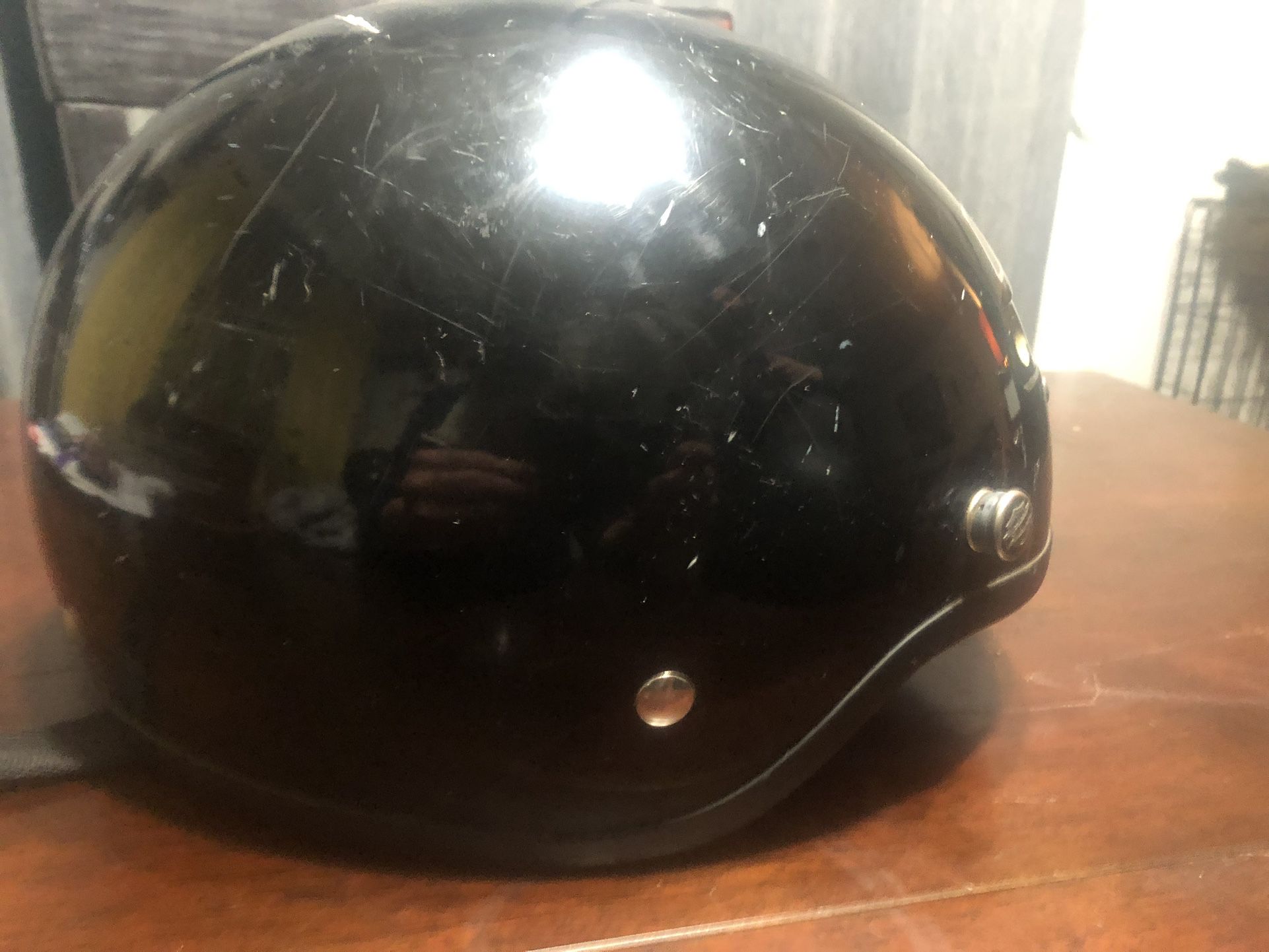 Motorcycle helmet, black DOT