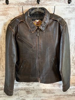 Harley-Davidson Brown Leather Motorcycle Jacket