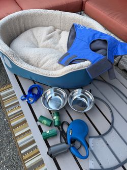 Dog Supplies - bed leash bowls coat