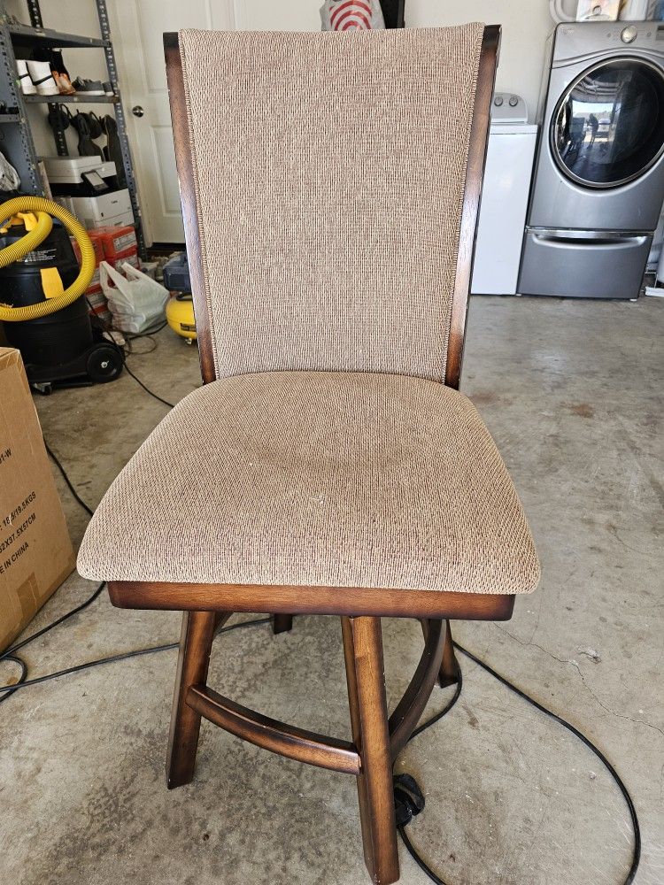 1 swivel fabric chair bar stool