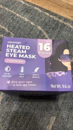 Heated steam eye mask