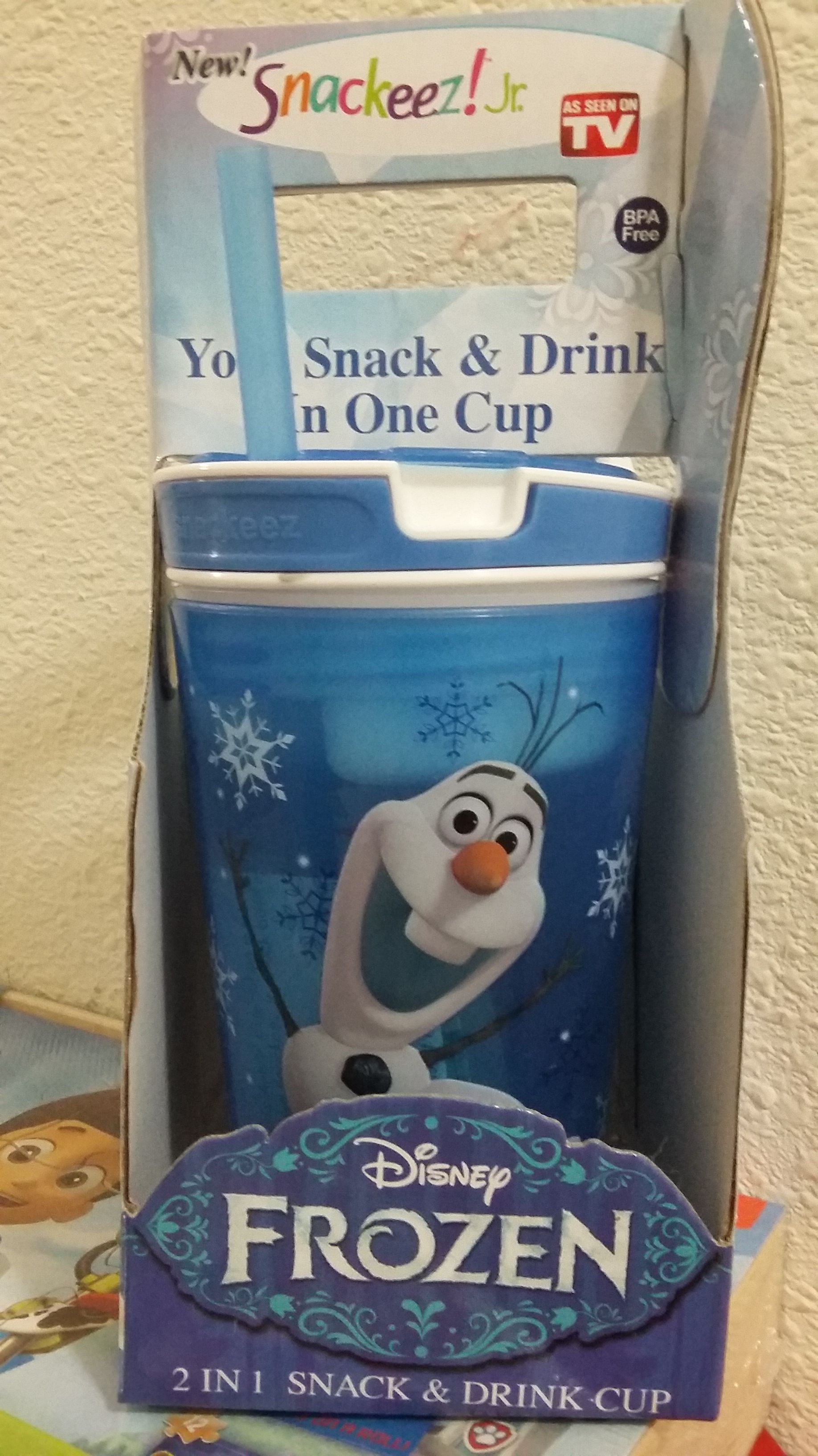 Olaf frozen snack n drink 2in1 cup