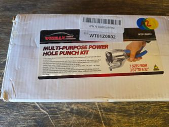 WINMAX WT01Z0802 Power Hole Punch Kit 7 Sizes Sheet Metal Hand Punch Tool