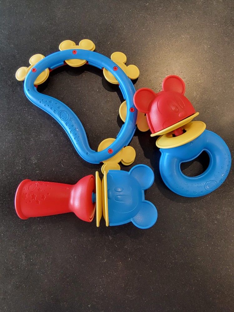 Baby Rattle, Mickey Mouse, 3 pieces