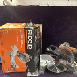 🧰🛠RIDGID 15 Amp 10” Corded Dual Bevel Miter Saw w/LED Cut Line Indicator-USED/NO CLAMP!-$110!🧰🛠 