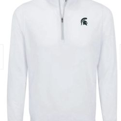 Collars & Co Michigan State 1/4 Zip Long Sleeve Performance Shirt Men’s Sz  Medium NWOT 